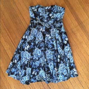 H&M Floral Strapless Dress
